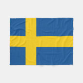 スウェーデンの国旗 フリースブランケット (正面(横))