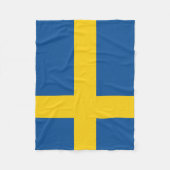 スウェーデンの国旗 フリースブランケット (正面)