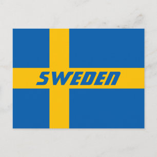 スウェーデンの国旗 ポストカード