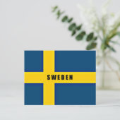 スウェーデンの国旗 ポストカード (スタンド正面)