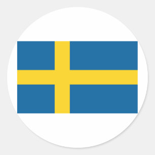 スウェーデンの国旗 ラウンドシール