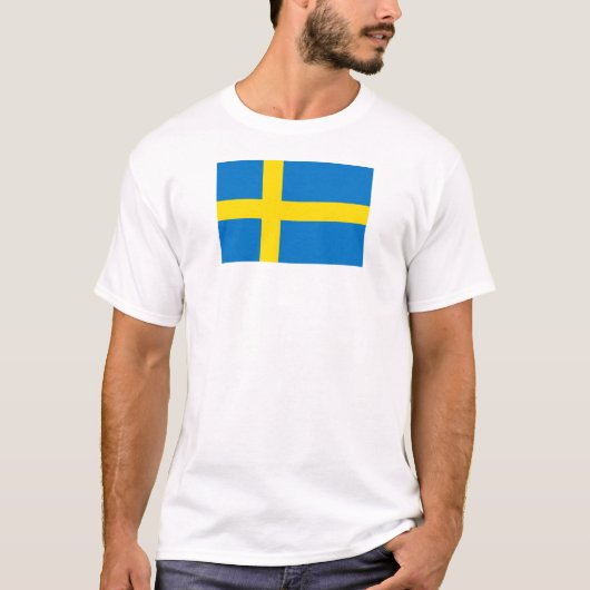 スウェーデンの国旗 Tシャツ (正面)