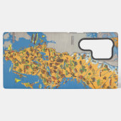 スウェーデンの地図 SAMSUNG GALAXYケース (裏面横)