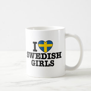 スウェーデンの女の子が大好き コーヒーマグカップ