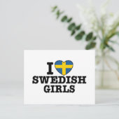 スウェーデンの女の子が大好き ポストカード (スタンド正面)