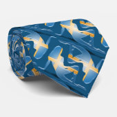 スウェーデンの女の子のシルエットの旗 ネクタイ (ロール)