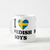 スウェーデンの少年大好き コーヒーマグカップ (正面左)
