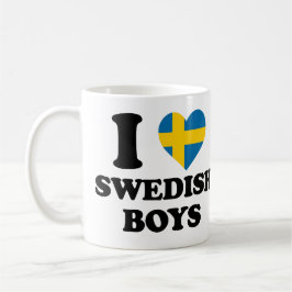 スウェーデンの少年大好き コーヒーマグカップ