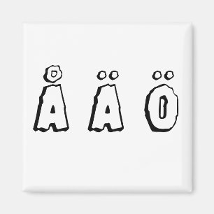 スウェーデンの手紙(åのäのö) マグネット
