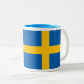 スウェーデンの旗のマグ ツートーンマグカップ (正面右)