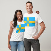 スウェーデンの旗の五芒星 Tシャツ (ユニセックス)