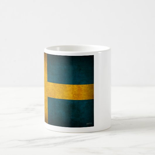 スウェーデンの旗の動揺してなマグ コーヒーマグカップ (中央)