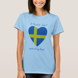 スウェーデンの旗の恋人のTシャツ Tシャツ