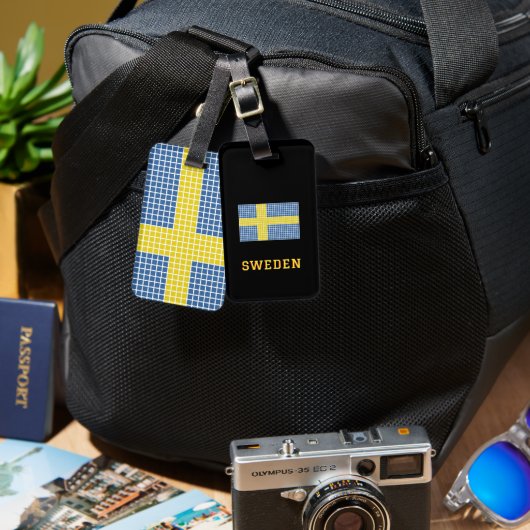 スウェーデンの旗の荷物タグ ラゲッジタグ (正面&裏面)