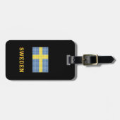 スウェーデンの旗の荷物タグ ラゲッジタグ (正面横)