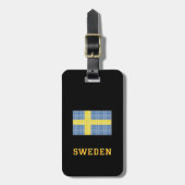 スウェーデンの旗の荷物タグ ラゲッジタグ (正面縦)