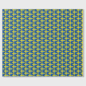 スウェーデンの旗の蜜蜂の巣の包装紙 ラッピングペーパー (フラット)