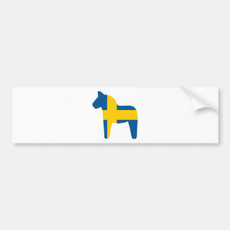 スウェーデンの旗のDalaの馬 バンパーステッカー