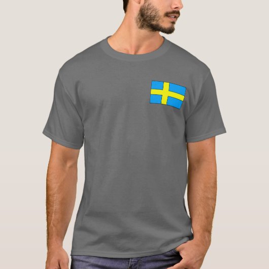 スウェーデンの旗のTシャツおよびギフト Tシャツ (正面)