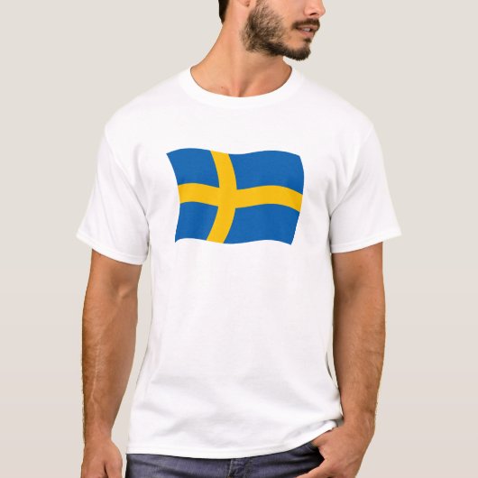 スウェーデンの旗のTシャツ Tシャツ (正面)