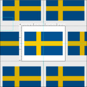 スウェーデンの旗パターンカスタムな生地DIYの織物 ファブリック (タイル)