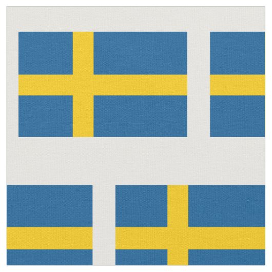 スウェーデンの旗パターンカスタムな生地DIYの織物 ファブリック (クローズアップ)