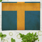 スウェーデンの旗 キッチンタオル (折り畳み)