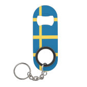 スウェーデンの旗 キーホルダー栓抜き (正面)