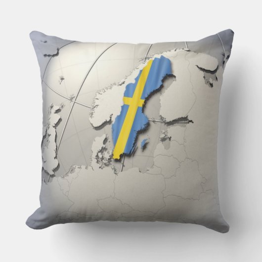 スウェーデンの旗 クッション (正面)