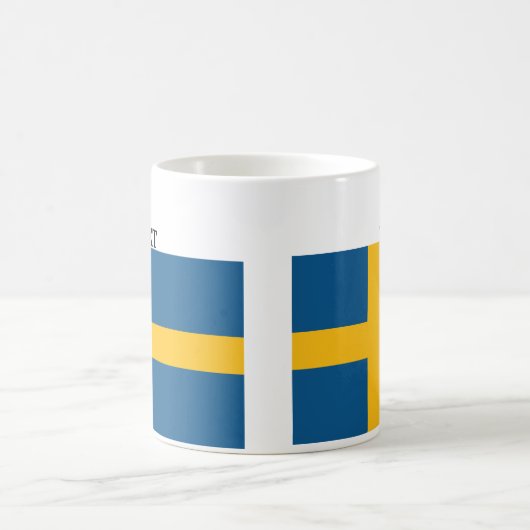スウェーデンの旗 コーヒーマグカップ (中央)