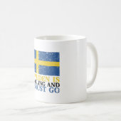 スウェーデンの旗 コーヒーマグカップ (正面右)