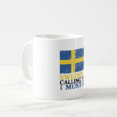 スウェーデンの旗 コーヒーマグカップ (正面左)