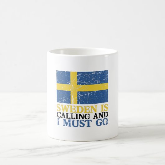 スウェーデンの旗 コーヒーマグカップ (中央)