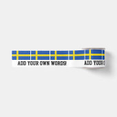 スウェーデンの旗 サテンリボン (正面)