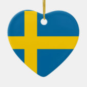 スウェーデンの旗 セラミックオーナメント (正面)