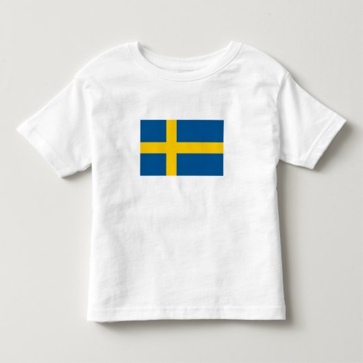 スウェーデンの旗 トドラーTシャツ (正面)