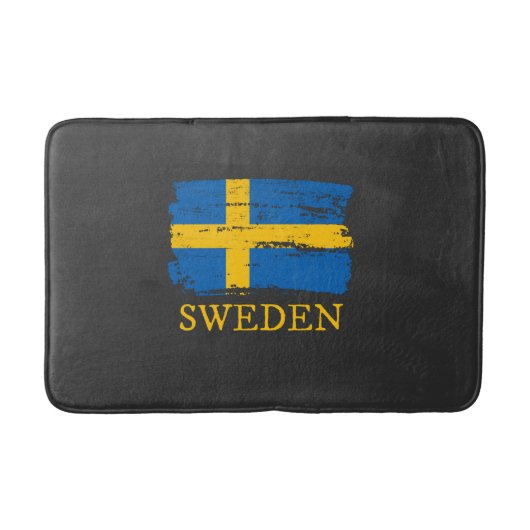 スウェーデンの旗 バスマット (正面)