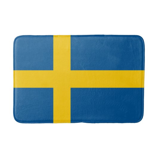 スウェーデンの旗 バスマット (正面)