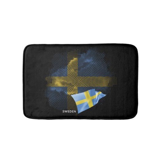 スウェーデンの旗 バスマット (正面)