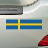 スウェーデンの旗 バンパーステッカー (車上)