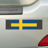 スウェーデンの旗 バンパーステッカー (車上)