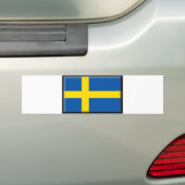スウェーデンの旗 バンパーステッカー (車上)