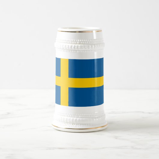 スウェーデンの旗 ビールジョッキ (中央)