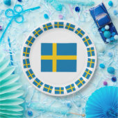 スウェーデンの旗 ペーパープレート (パーティー)