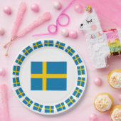 スウェーデンの旗 ペーパープレート (パーティー)