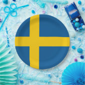 スウェーデンの旗 ペーパープレート (パーティー)