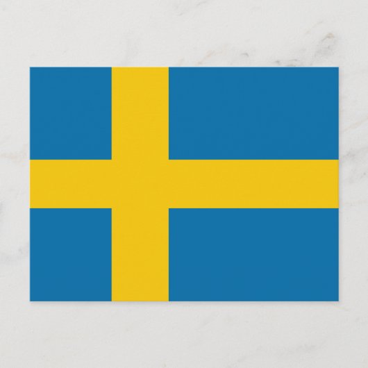 スウェーデンの旗 ポストカード (正面)