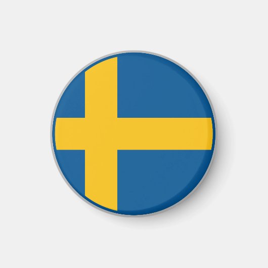 スウェーデンの旗 マグネット (正面)