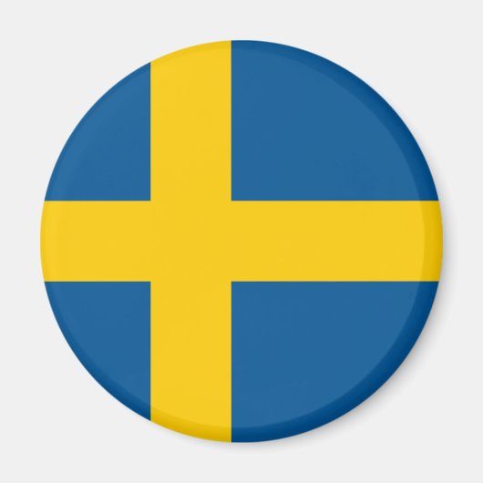 スウェーデンの旗 マグネット (正面)
