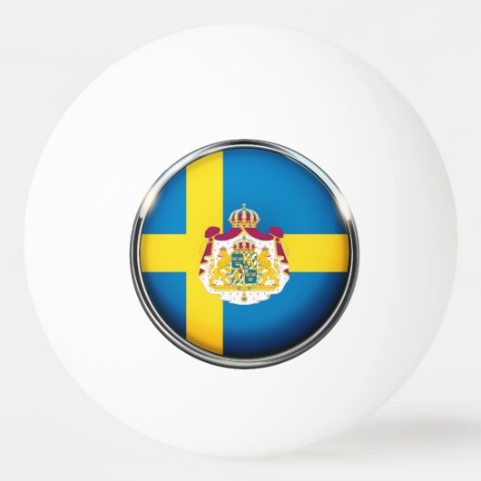 スウェーデンの旗 卓球ボール (正面)